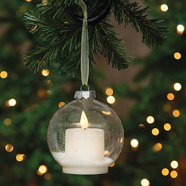 Snow Globe Candle Ornament