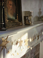 Sparkling Gold Star Banner Garland