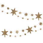 Sparkling Gold Star Banner Garland