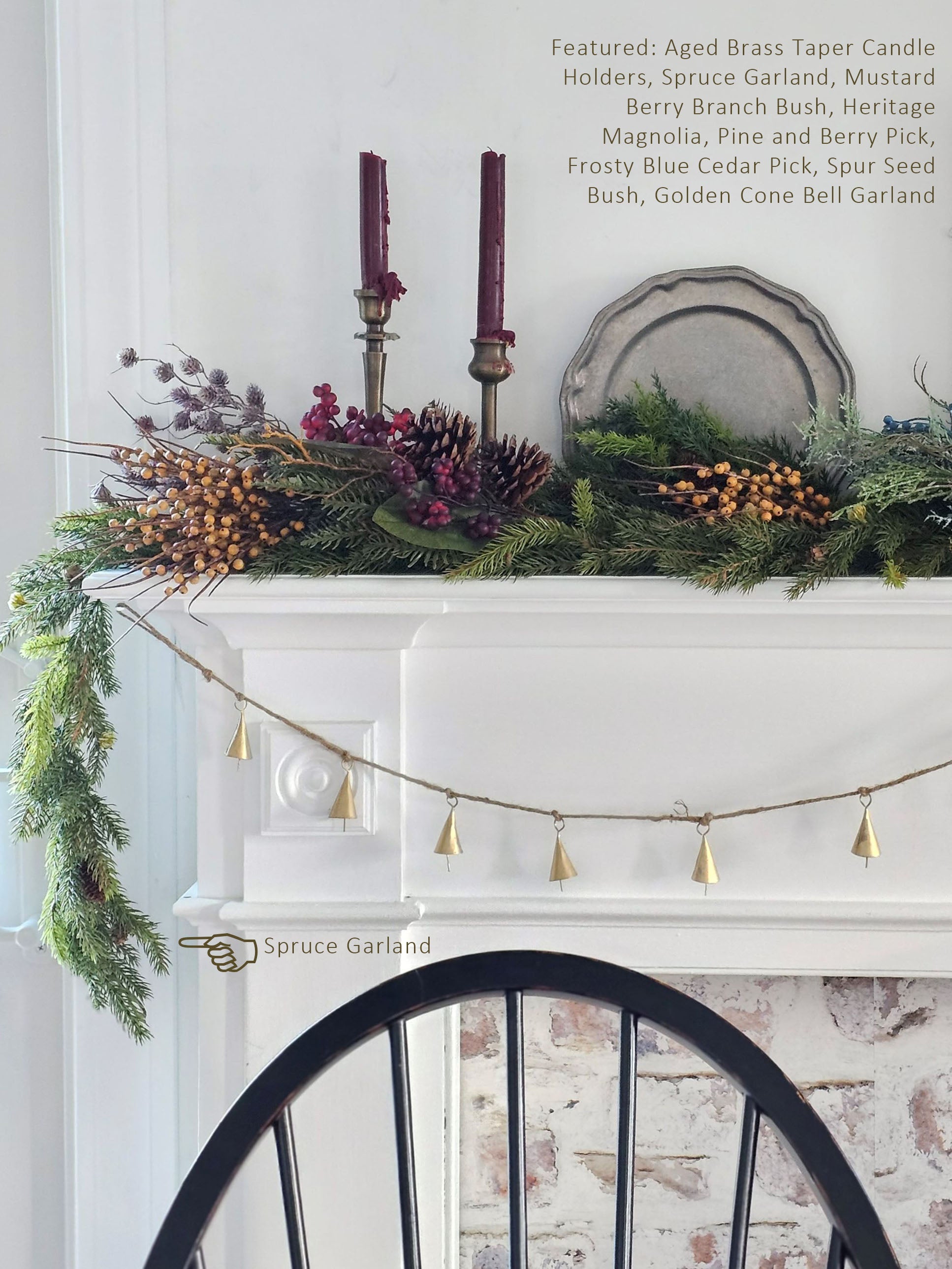 Aged Brass Finish Taper Candle Holder Set