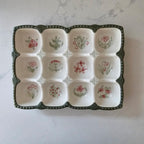 Stoneware Egg Tray with Cottage Style