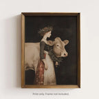 Milkmaid at Christmas Art Print
