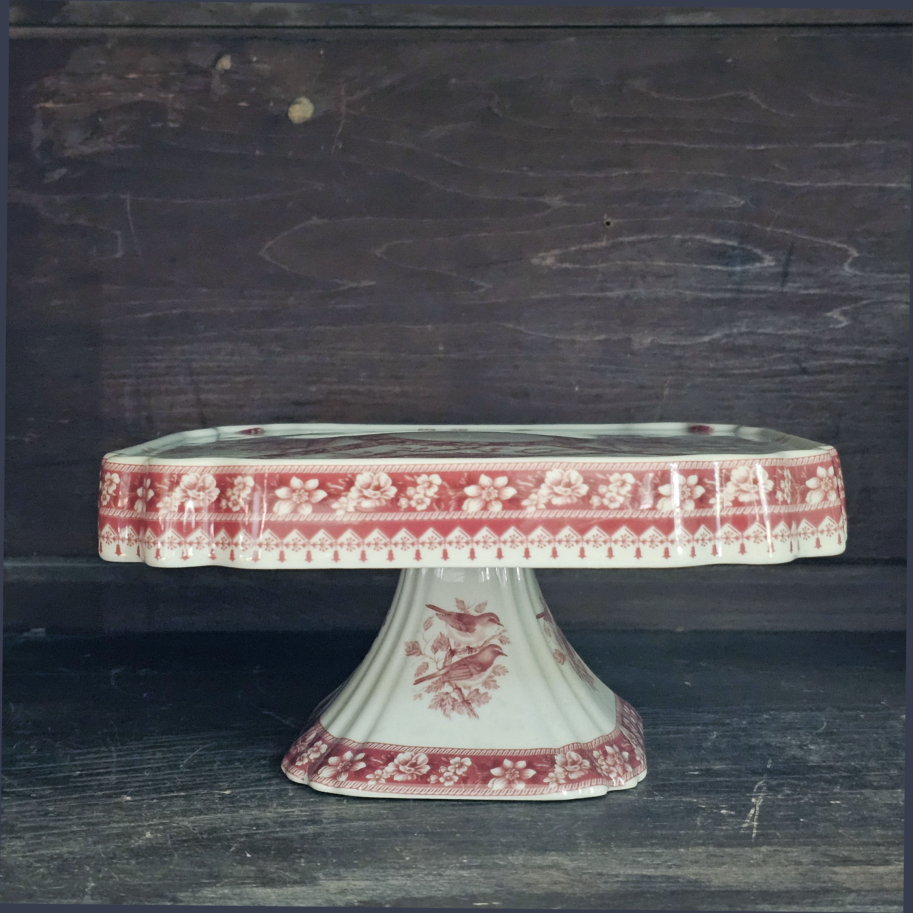 Transferware Cake Stand