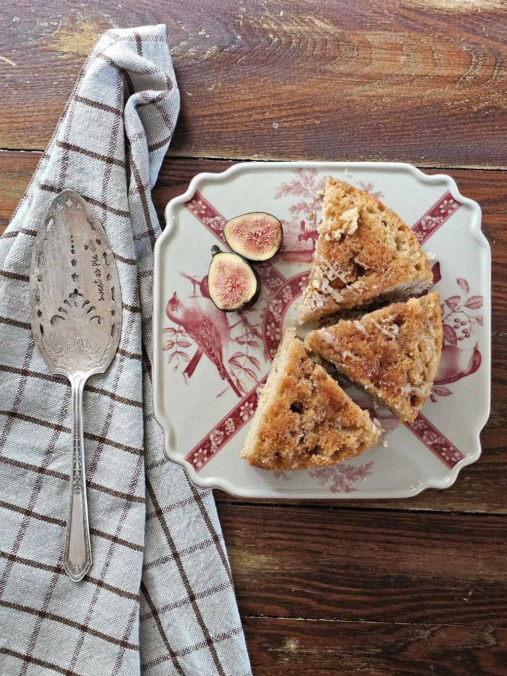 Transferware Cake Stand
