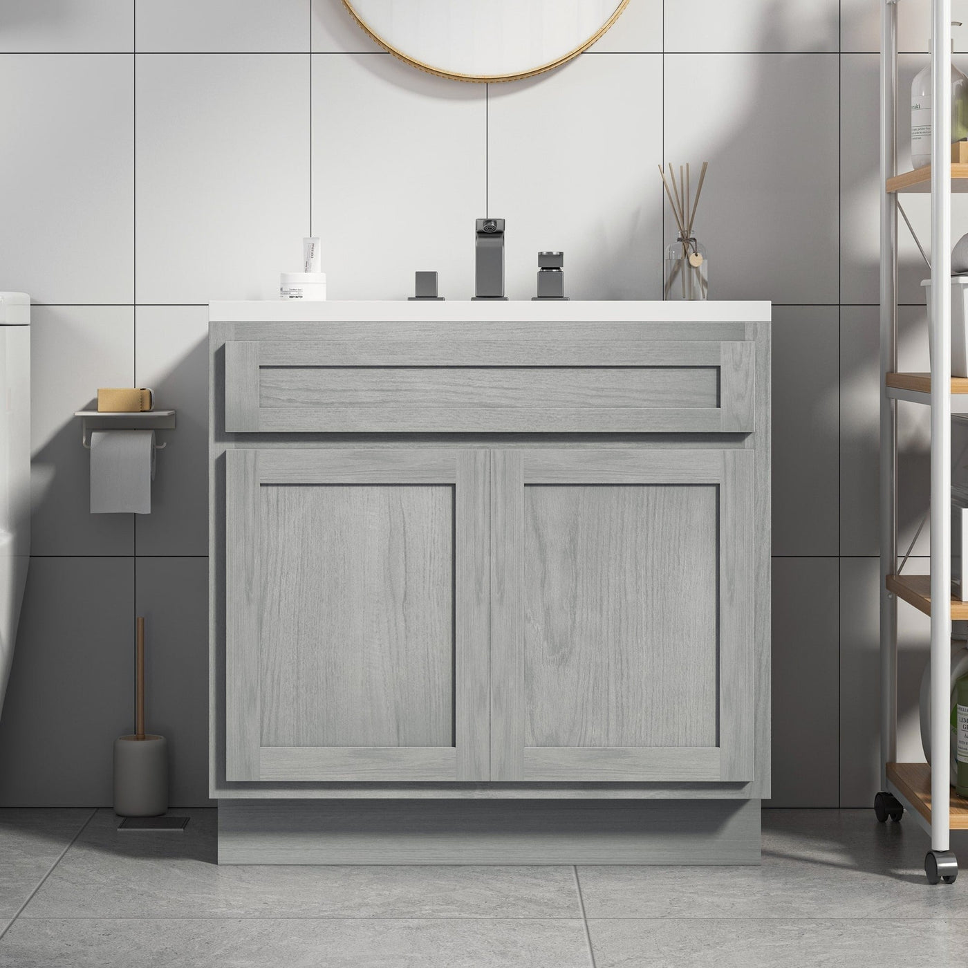 Vanity Art 36 Inch Single Sink Bathroom Vanity Cabinet