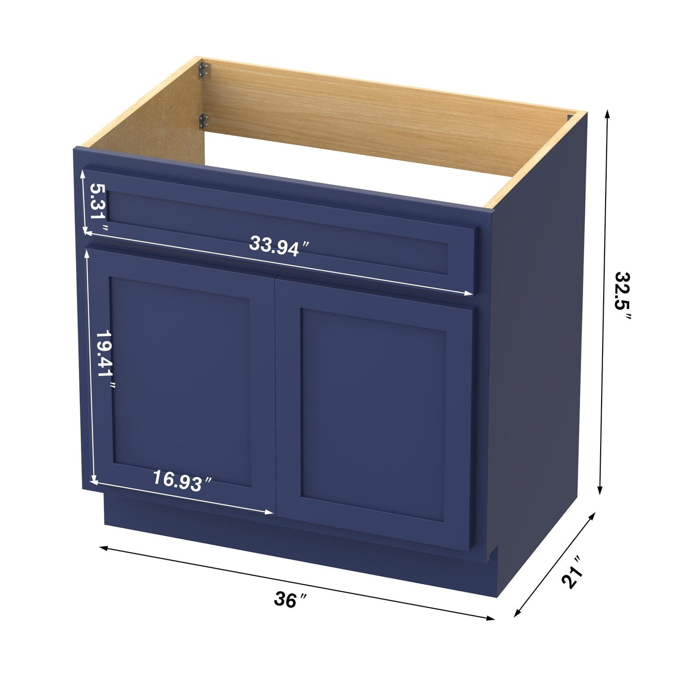 Vanity Art 36 Inch Single Sink Bathroom Vanity Cabinet