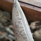 Velvet Pouch with Vintage Floral Design