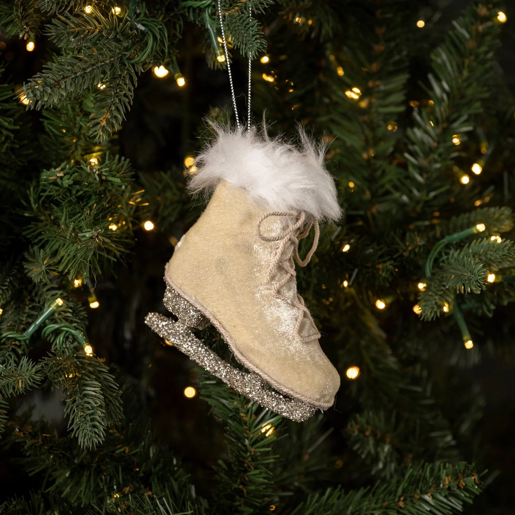 Velvet Ice Skate Ornament
