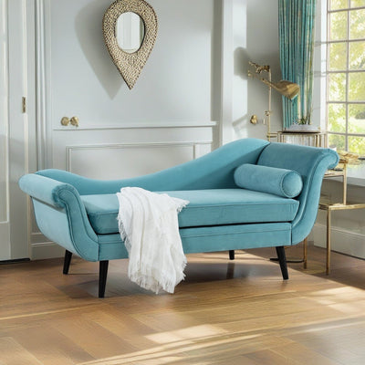 Vintage Chaise Lounge with Scroll Arms by Christopher Knight Home