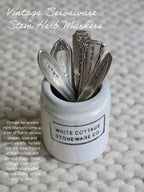 White Cottage Stoneware Jam Jar