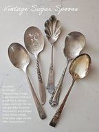 Vintage Sugar Spoons, Set of Five