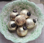 Vintage Style Etched Kugel Ornament Set