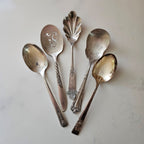 Vintage Sugar Spoons, Set of Five