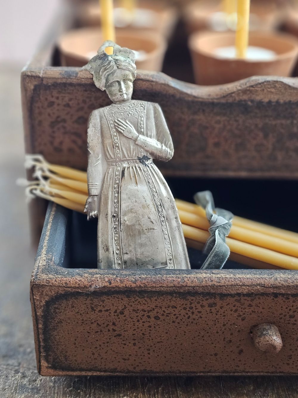 Vintage Italian Ex-voto, Woman Figure