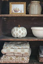 Golden Olive and Brown Block Print Quilted Throw