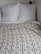 Welsh Inspired Throw Blanket, Cream, Tan and Black