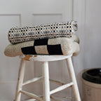 Welsh Inspired Throw Blanket, Cream, Tan and Black