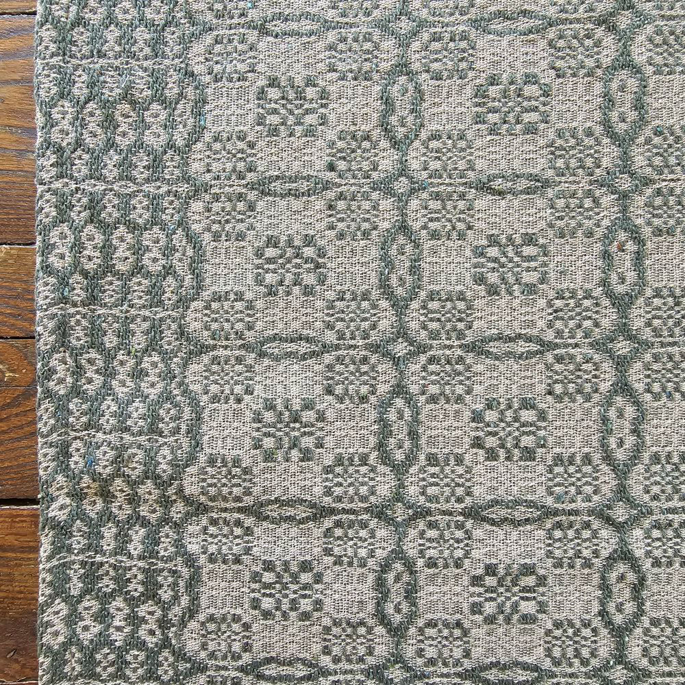 Welsh Inspired Table Square, Green and Flax Design
