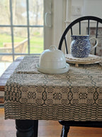 Welsh Inspired Table Square, Green and Flax Design