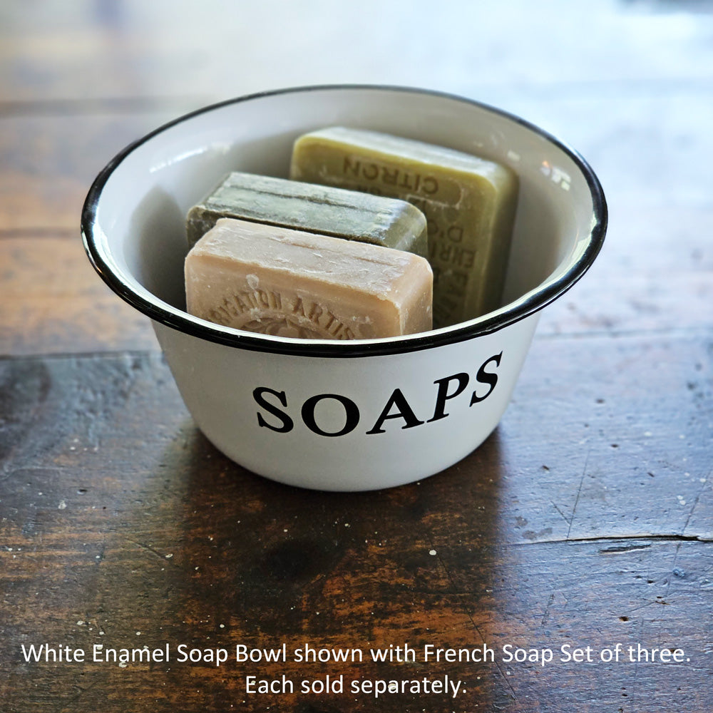 White Enamel Soap Bowl