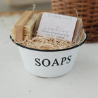 White Enamel Soap Bowl