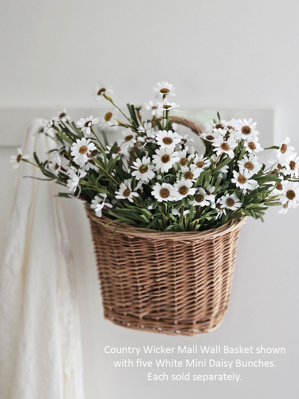 Country Wicker Mail Wall Basket