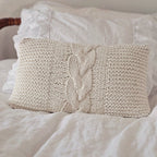 White Cable Knit Pillow