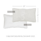 White Cable Knit Pillow