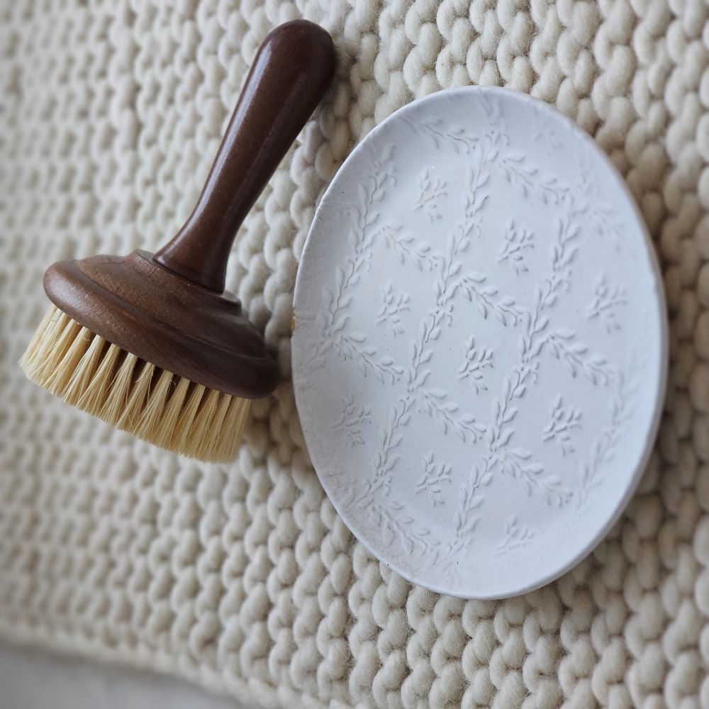 White Ceramic Embossed Plate