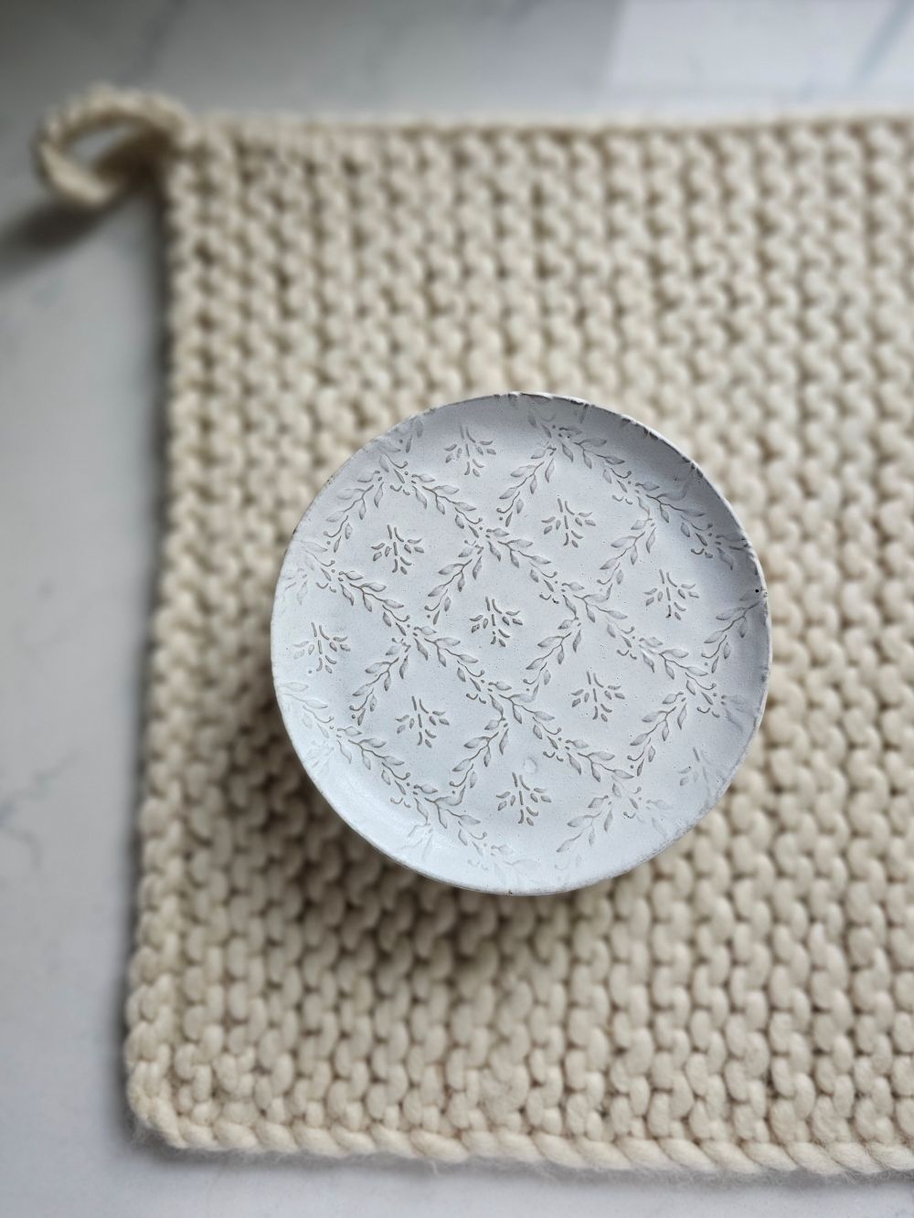 Knitted Wool Dish Drying Mat