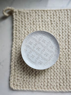 White Ceramic Embossed Plate