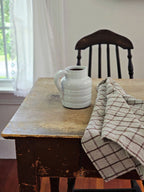 Chestnut and Flax Check Kitchen Towel Set