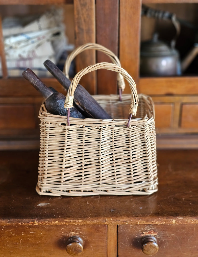 Wicker Carry Basket Bag