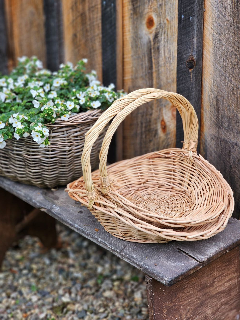 Willow Gathering Baskets, Set of Two