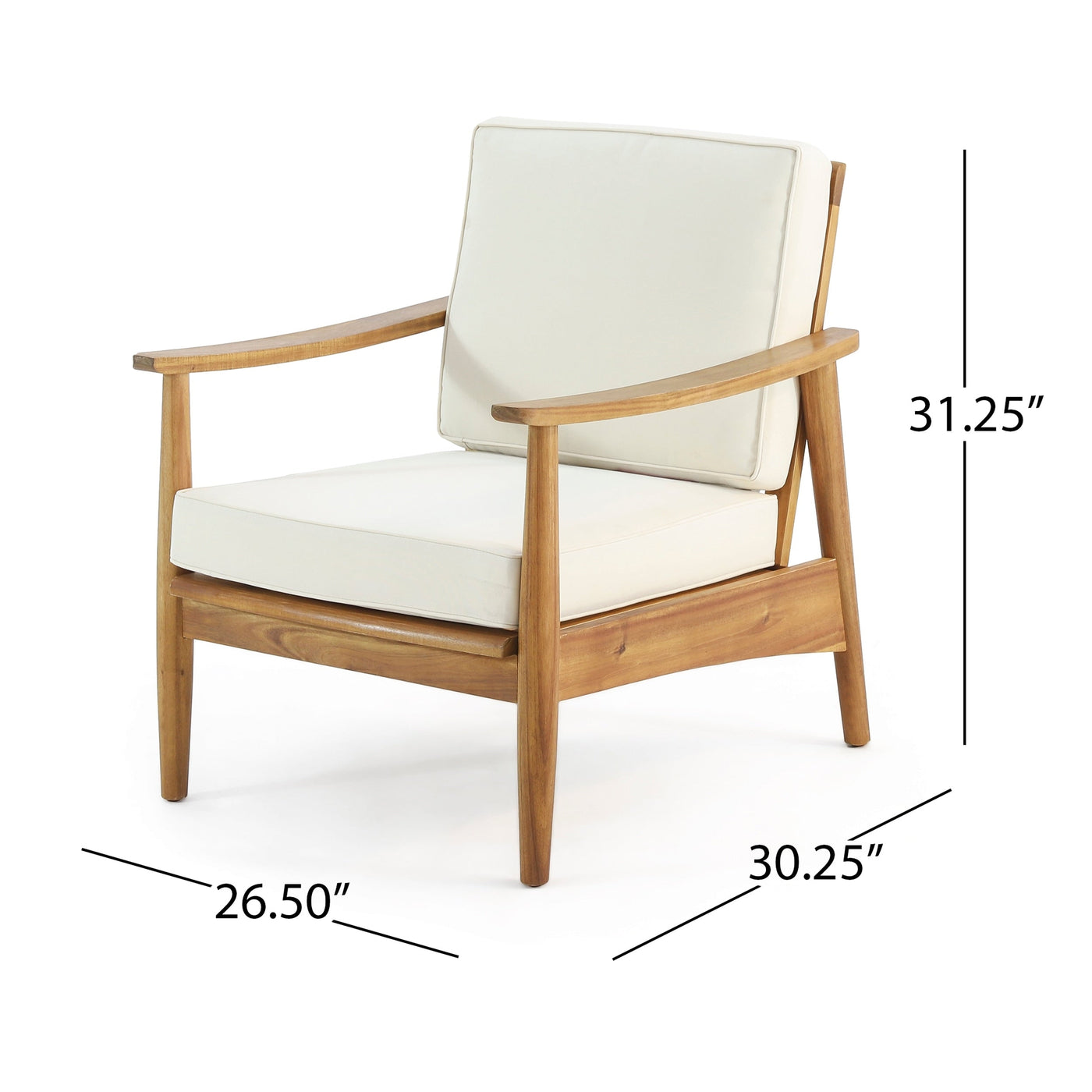 Willowbrook Outdoor Acacia Wood 4 Seater Chat Set by Christopher Knight Home