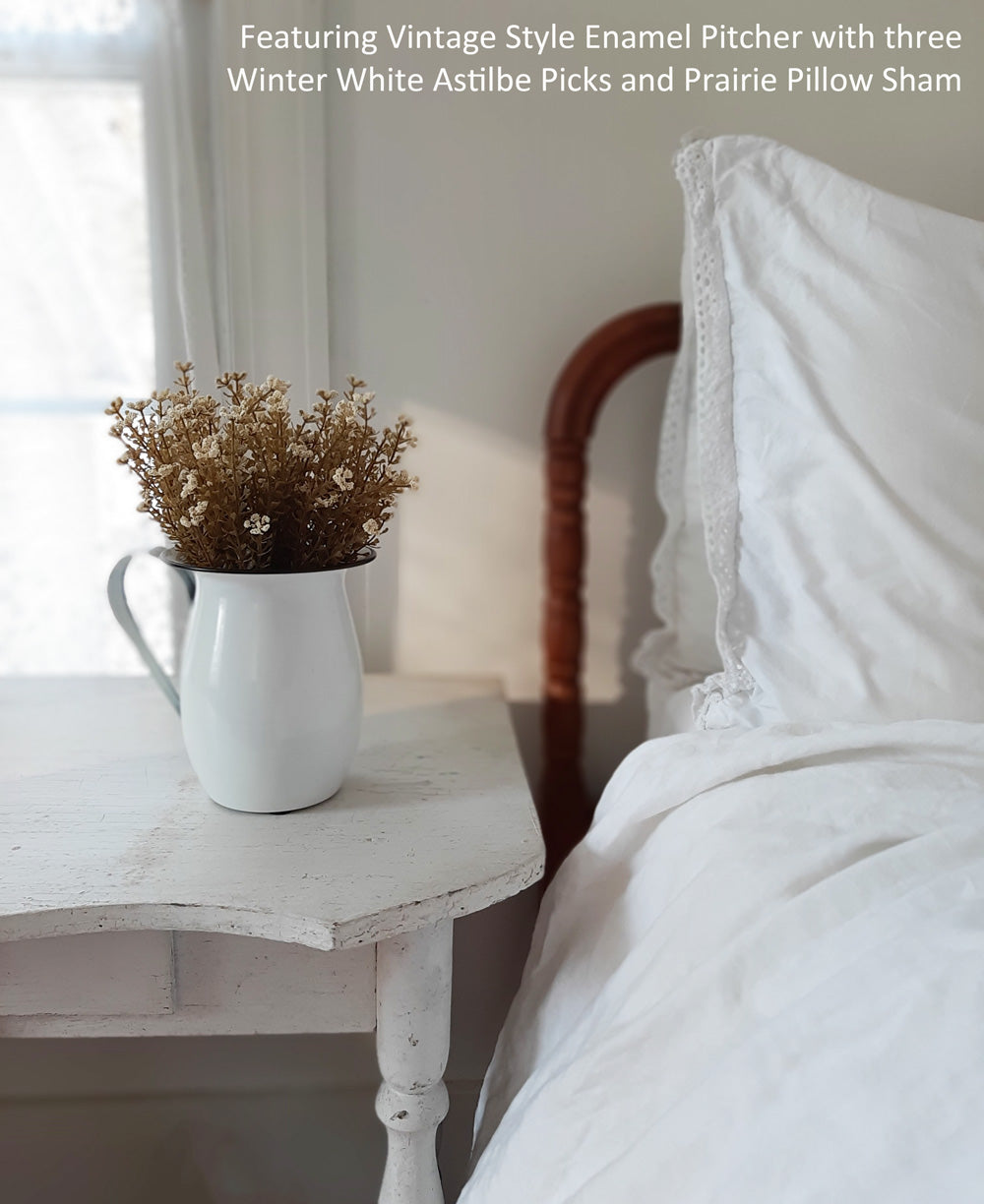 Winter White Astilbe Pick