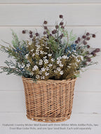 Country Wicker Mail Wall Basket