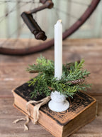 Winter Green Pine Candle Ring