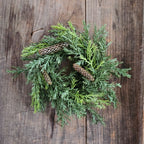 Winter Green Pine Candle Ring