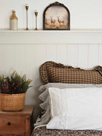 Vintage Style Crochet Lace and Pleated Edge Pillowcase Set