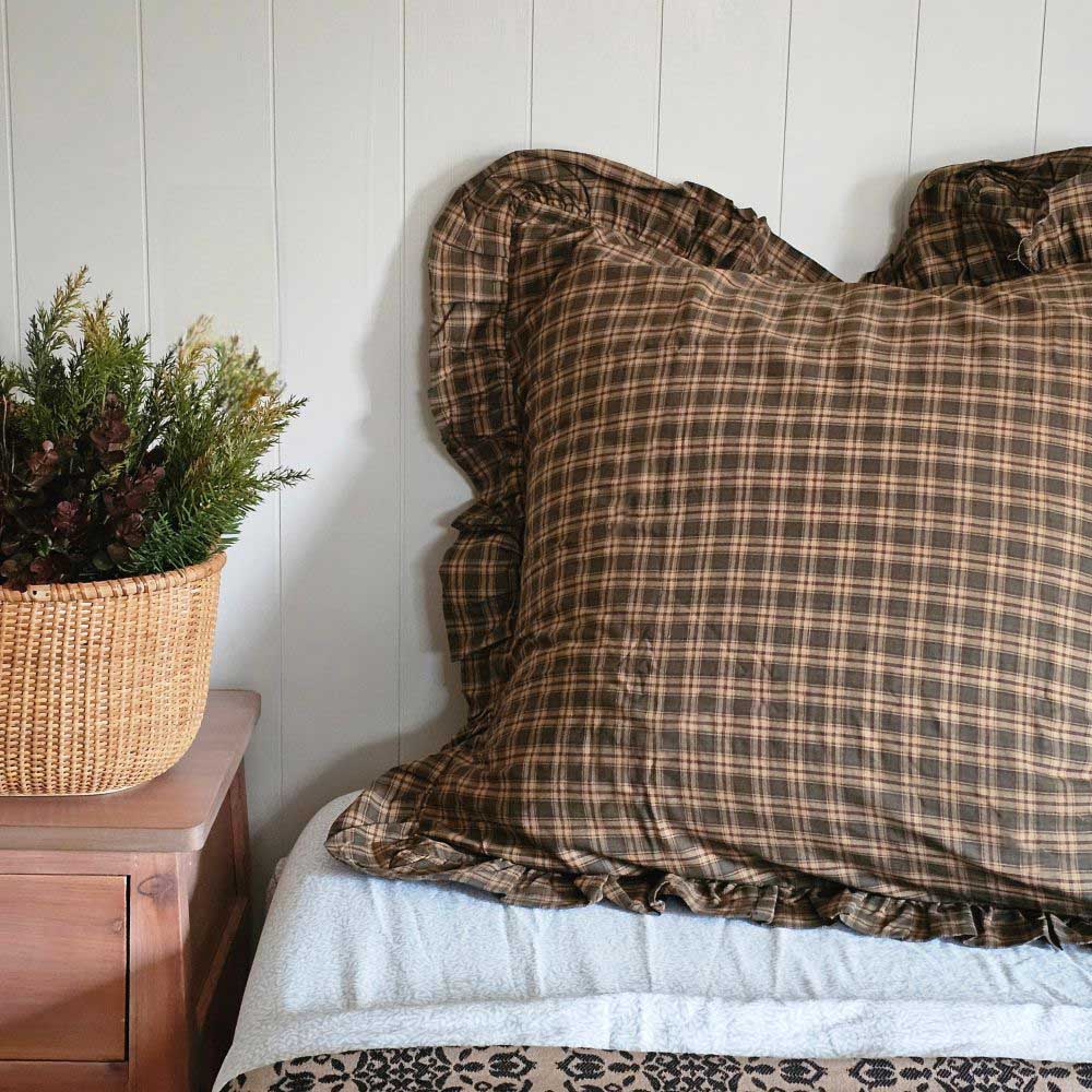 Woodland Cottage Plaid Euro Sham