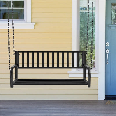 Yaheetech Hanging Porch Bench Outdoor Swing Bench Chairs with Chains