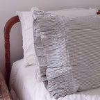 Portsmouth Blue Ticking Stripe Pillow Case Set