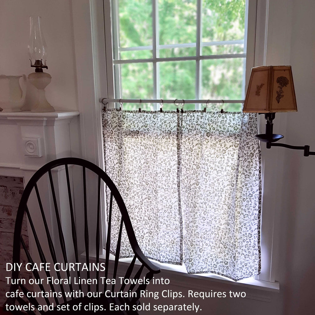 Curtain Ring Clips, Antiqued Brass