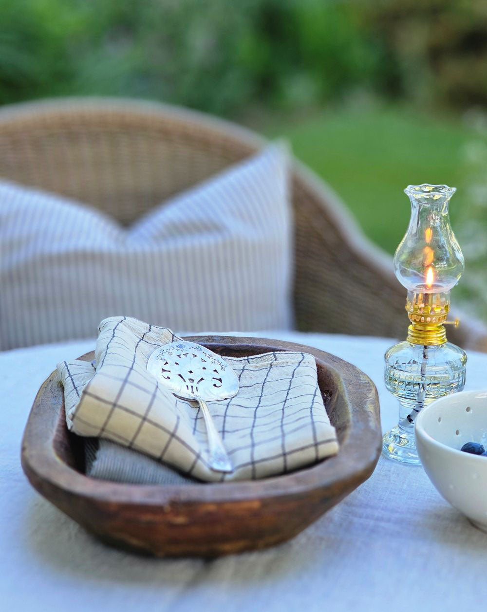 Vintage Tomato Server with Floral Design